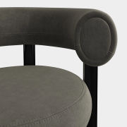 Krzesło Fat Black Steel - Niagara Velvet Tom Dixon