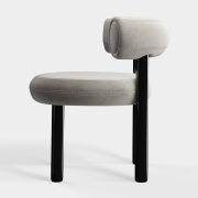 Krzesło Fat Black Steel - Clay Velvet Tom Dixon