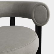 Krzesło Fat Black Steel - Clay Velvet Tom Dixon