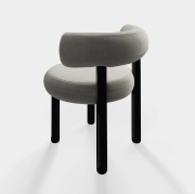 Krzesło Fat Black Steel - Clay Velvet Tom Dixon