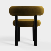 Krzesło Fat Black Steel - Forest Velvet Tom Dixon