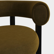 Krzesło Fat Black Steel - Forest Velvet Tom Dixon