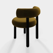 Krzesło Fat Black Steel - Forest Velvet Tom Dixon