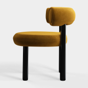 Krzesło Fat Black Steel - Gold Velvet Tom Dixon