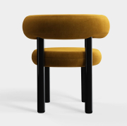 Krzesło Fat Black Steel - Gold Velvet Tom Dixon