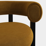 Krzesło Fat Black Steel - Gold Velvet Tom Dixon