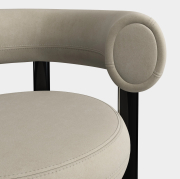 Krzesło Fat Black Steel - Pearl Velvet Tom Dixon