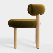 Krzesło Fat Natural Wood - Forest Velvet Tom Dixon