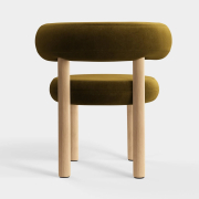 Krzesło Fat Natural Wood - Forest Velvet Tom Dixon