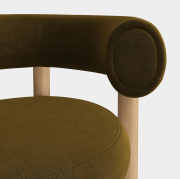 Krzesło Fat Natural Wood - Forest Velvet Tom Dixon