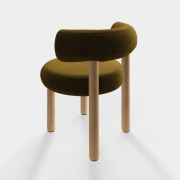 Krzesło Fat Natural Wood - Forest Velvet Tom Dixon
