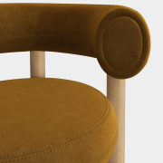 Krzesło Fat Natural Wood - Gold Velvet Tom Dixon