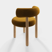 Krzesło Fat Natural Wood - Gold Velvet Tom Dixon