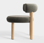Krzesło Fat Natural Wood - Niagara Velvet Tom Dixon