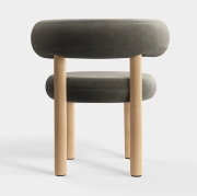Krzesło Fat Natural Wood - Niagara Velvet Tom Dixon