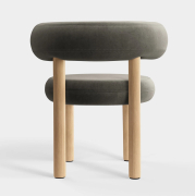 Krzesło Fat Natural Wood - Niagara Velvet Tom Dixon