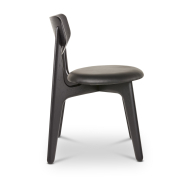 Krzesło Slab czarne, skórzane siedzisko Tom Dixon