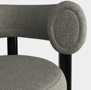 Krzesło barowe Fat Black Steel - Clay Boucle Tom Dixon