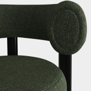 Krzesło barowe Fat Black Steel - Forest Boucle Tom Dixon