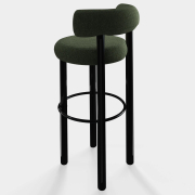 Krzesło barowe Fat Black Steel - Forest Boucle Tom Dixon