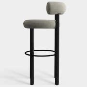 Krzesło barowe Fat Black Wood - Clay Boucle Tom Dixon