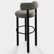 Krzesło barowe Fat Black Wood - Clay Boucle Tom Dixon
