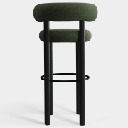 Krzesło barowe Fat Black Wood - Forest Boucle Tom Dixon