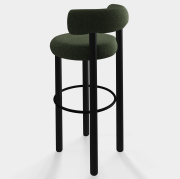 Krzesło barowe Fat Black Wood - Forest Boucle Tom Dixon
