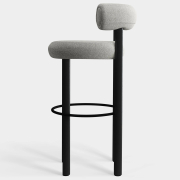 Krzesło barowe Fat Black Wood - Natural Boucle Tom Dixon