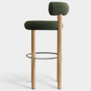 Krzesło barowe Fat Natural Wood - Forest Boucle Tom Dixon