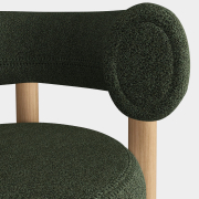 Krzesło barowe Fat Natural Wood - Forest Boucle Tom Dixon