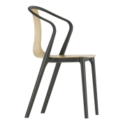 Krzesło Belleville z podłokietnikiem wood naturalny dąb Vitra
