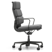 Krzesło biurowe Soft Pad EA 219 Tkanina Cosy 2 reed green - podstawa czarna Vitra