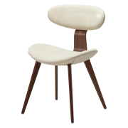 Krzesło Buckle tkanina bouclé Frosted almond - nogi orzech Dan-Form