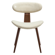Krzesło Buckle tkanina bouclé Frosted almond - nogi orzech Dan-Form