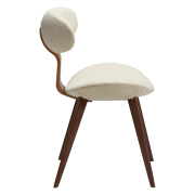 Krzesło Buckle tkanina bouclé Frosted almond - nogi orzech Dan-Form