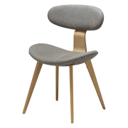 Krzesło Buckle tkanina bouclé Pebble earth - nogi dąb bielony Dan-Form