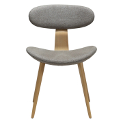 Krzesło Buckle tkanina bouclé Pebble earth - nogi dąb bielony Dan-Form
