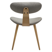 Krzesło Buckle tkanina bouclé Pebble earth - nogi dąb bielony Dan-Form