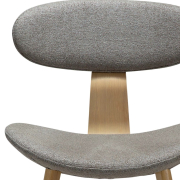 Krzesło Buckle tkanina bouclé Pebble earth - nogi dąb bielony Dan-Form