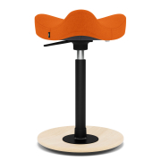 Krzesło ergonomiczne Move Compact pomarańczowe, naturalne drewno Varier