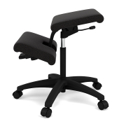 Krzesło ergonomiczne na kółkach Wing czarne, Re-wool 198 Varier