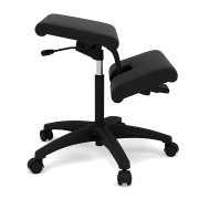 Krzesło ergonomiczne na kółkach Wing czarne, Re-wool 198 Varier