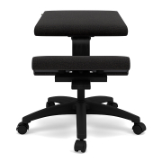 Krzesło ergonomiczne na kółkach Wing czarne, Re-wool 198 Varier