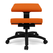 Krzesło ergonomiczne na kółkach Wing pomarańczowe, Divina 526 Varier