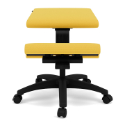 Krzesło ergonomiczne na kółkach Wing żółte, Revive 424 Varier