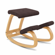 Krzesło ergonomiczne Variable ciemnobrązowe, jasnobrązowe drewno Varier