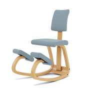 Krzesło ergonomiczne Variable Plus jasnoniebieskie, jasnobrązowe drewno Varier