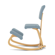 Krzesło ergonomiczne Variable Plus jasnoniebieskie, jasnobrązowe drewno Varier