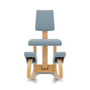 Krzesło ergonomiczne Variable Plus jasnoniebieskie, jasnobrązowe drewno Varier